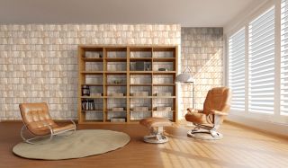 Stone Texturedwallpaper Kitchen Living Room Fireplace Wall
