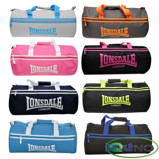 Lonsdale London Overnight Barrel Bag Gym Sports Designer Travel Case