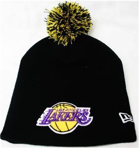 New Era La Los Angeles Lakers Retro Cuffless Beanie Hat Knit Cap with