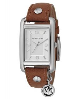 Michael Kors Watch, Womens Taylor Brown Leather Strap 38mm MK2165