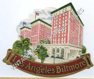 Vintage 1920s Los Angeles Biltmore Hotel Original California Luggage