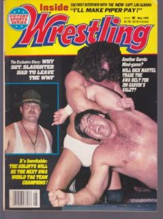 Vintage Inside Wrestling Magazine 1980s Sgt Slaughter Rick Martel Jim