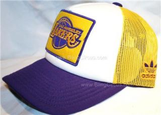 Adidas La Los Angeles Lakers Snapback Hat Trucker Cap