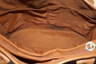 Auth Longchamp Paris Tote Cognac Leather Shoulder Hand Bag Vtg Roseau