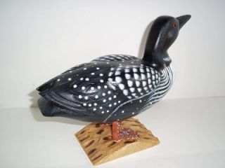 Loon Duck Wood Stand Home Office Den Decorative Pond