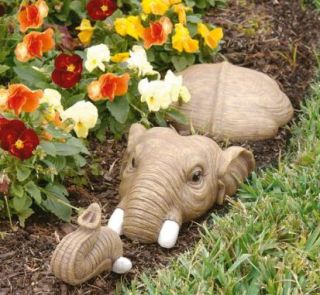 Elephant Garden Sculpture Lawn Pond Statue Outdoor