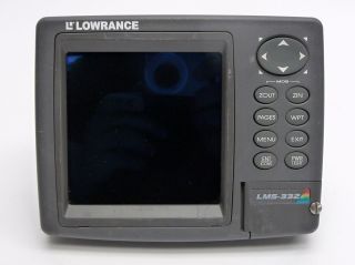 Lowrance LMS 332C Head Unit Sonar Fish Finder GPS Receiver Fishfinder