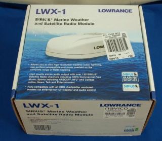 Lowrance LWX 1 Sirius Marine Weather and Satellite Radio Audio Module