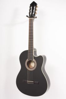 Lucero LCT250CE Thinline Cutaway Acoustic Electric Classical Black