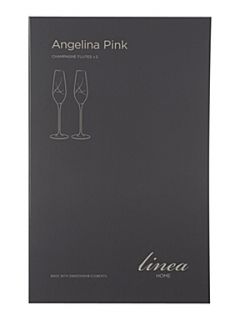 Linea Pink Angelina set of 2 champagne glasses   