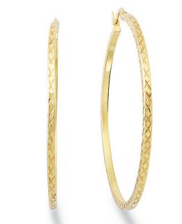 Giani Bernini 24 Gold Over Sterling Silver Earrings, Medium Hoop