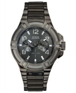 GUESS Watch, Mens Chronograph Gunmetal Stainless Steel Bracelet 46mm