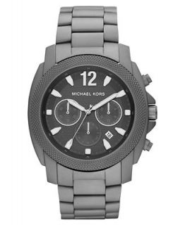 Michael Kors Watch, Mens Chronograph Cameron Gray Tone Titanium