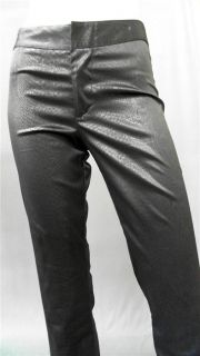 Lucy Love Junior s Casual Pants Silver Metallic Snake Skin Slacks