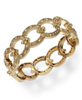 Style&co. Bracelet, Gold tone Textured Stretch Bracelet   Fashion