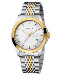 Gucci Watch, Mens Swiss G Timeless Two Tone Stainless Steel Bracelet