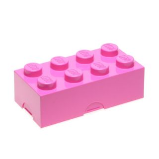 Lego Lunch Box Storage Brick New Pink