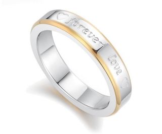 Love Engraved Couple Rings Fine Stainless Steel Magnetic Ring R2