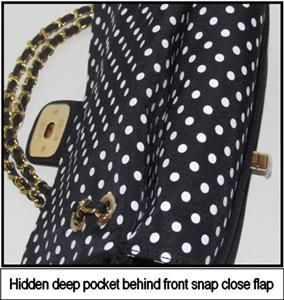 Love Moschino Black Nylon Woven Chain Shoulder Bag Authentic