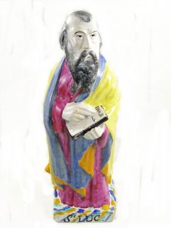 14.5 Vintage SAINT LUKE St. Luc PORCELAIN Figure FIGURINE Evangelist