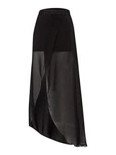 Sodamix Shorts with asymmetrical chiffon skirt Black   