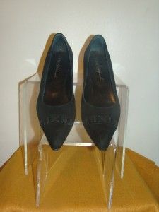 Lumiani Speciale New Black Suede Pump Shoes Size 42