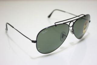 Double Bridge Black Aviator Sunglasses New from Luxottica Group