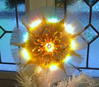 Vintage Lighted Christmas Tree Topper Top Light