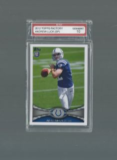 2012 Andrew Luck Topps Factory SP Football Rookie #1 Graded 10 Draft