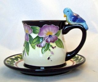 Wisteria Cup and Saucer Bird Icing on The Cake Jeanette McCall Retired
