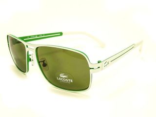 New Lacoste L108S Sunglasses White Green 100 UV