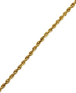 14k Gold Anklet, 10 Diamond Cut Seamless Rope   Bracelets   Jewelry