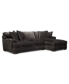 Teddy Fabric Sectional Sofa, 2 Piece Chaise 112W x 66D x 30H