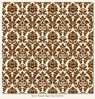 My Minds Eye Lush Brown Papers 12x12 Flocked Minds