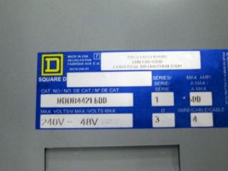 Square D 600 Amp NQOD0442L600 Breaker Panel Board 3PH 4 Wire 42