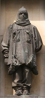 The statue of Sir Ernest Shackleton, outside the London headquarters