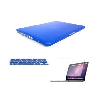 Rubberized MacBook Pro 13 Case Keyboard Skin Screen Protector Blue