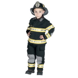 Aeromax Jr Fire Fighter Suit Costume in Black