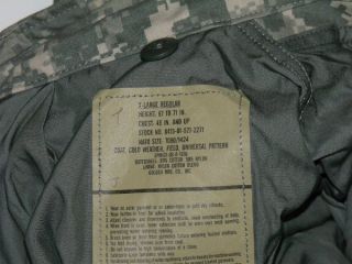 New US Army ACU Field Jacket Coat M65 M L XL XXL w Hood