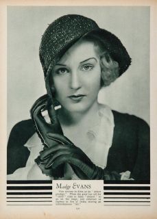 1933 Madge Evans Actress Movie Stage Portrait Print Original Historic