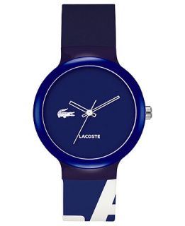 Lacoste Watch, Unisex Goa Blue and White Silicone Strap 40mm 2020043