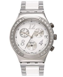 Swatch Watch, Unisex Swiss Chronograph Dreamwhite Stainless Steel and