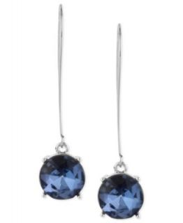 Kenneth Cole New York Earrings, Silver Tone Blue Faceted Bead Drop