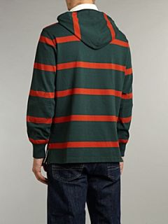 Polo Ralph Lauren Hooded striped rugby top Forest Green   