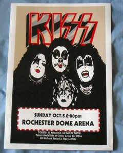 Kiss Concert Poster Alive Tour Rochester NY