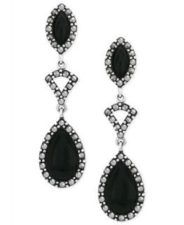 Genevieve & Grace Sterling Silver Earrings, Onyx (1 5/8 ct. t.w.) and