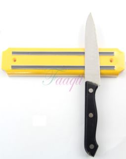 Wall Mount Magnetic Knife Holder Rack Knife Storage Bar Magnet Yellow