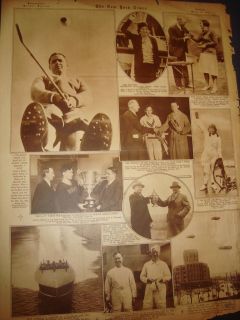 2802202SR Mahatma Gandhi Bobby Jones Newspaper Photographs 03 1931