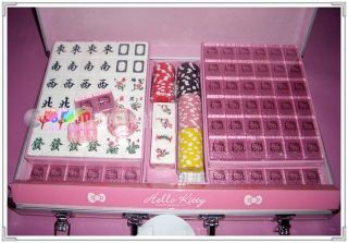 Gift Hello Kitty Large Size Mahjong Game Pink Set