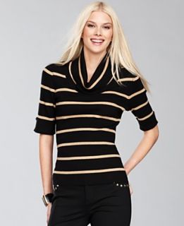 INC International Concepts Petite Sweater, Short Sleeve Cowl Neck